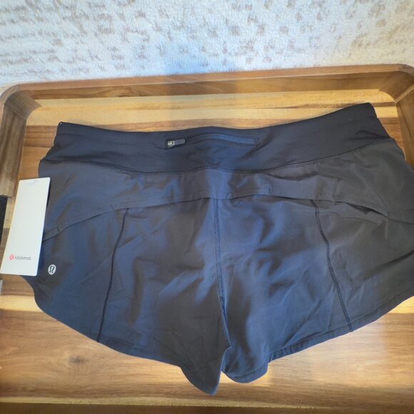 NWT Lululemon Speed Up Short Low-Rise 2.5" in Black Size 12 - Picture 2 of 4
